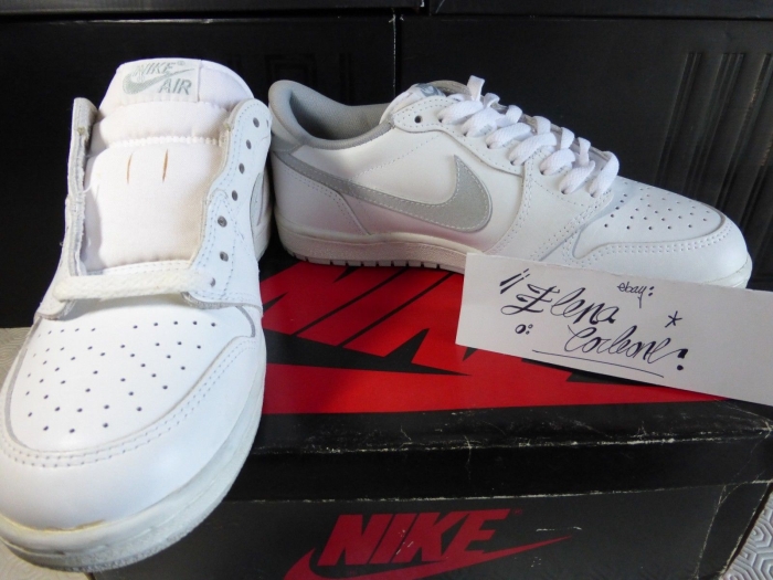 Air Jordan 1 Low White Grey Original 1985 06
