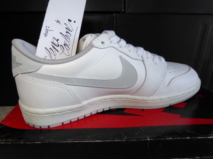 Air Jordan 1 Low White Grey Original 1985 12