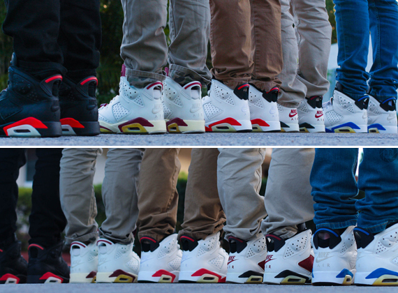 jordan 6 carmine on feet