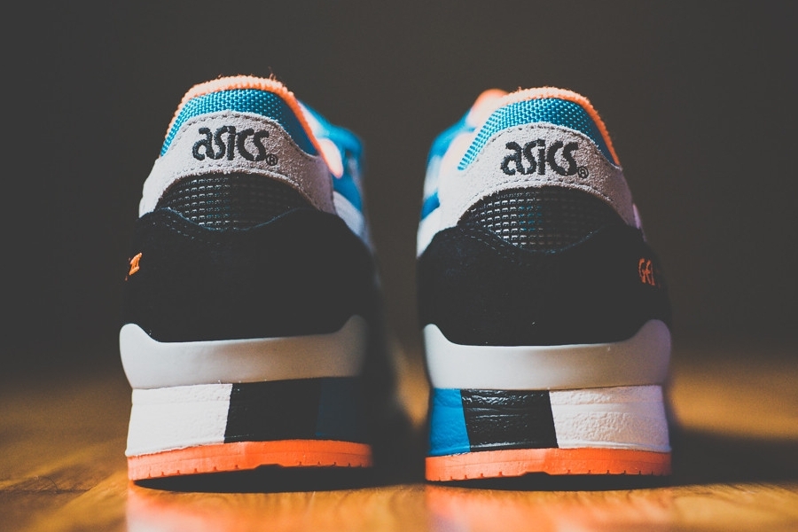 asics gel lyte iii off white bright orange blue