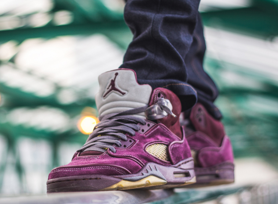 jordan retro 5 burgundy