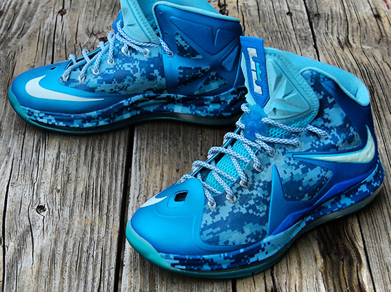 Nike LeBron X "Chill Blue Camo" by Gourmet Kickz