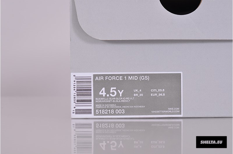 Nike Air Force 1 Mid Black Metallic Silver Glacier Ice Violet 09