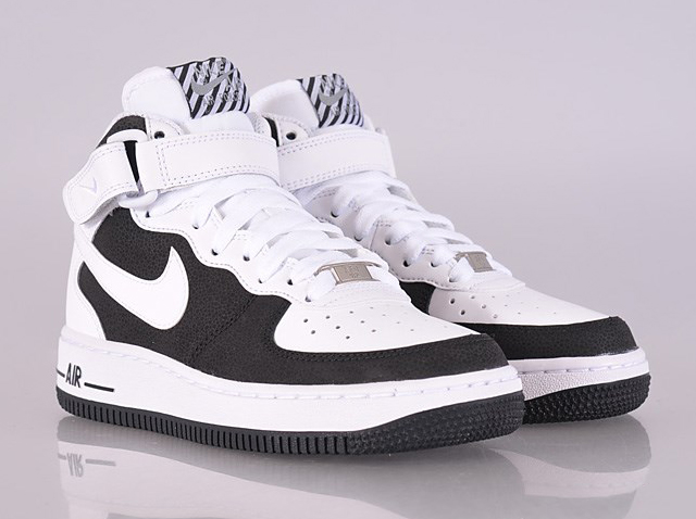 nike air force 1 mid white and black