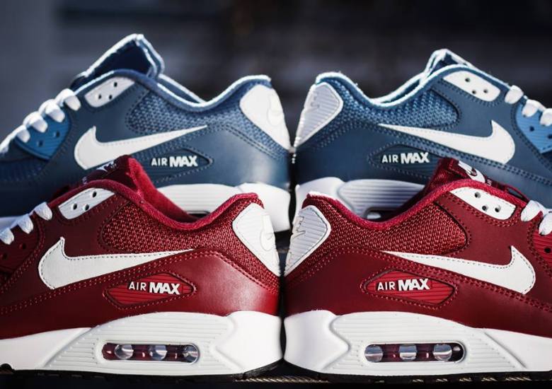 Nike Air Max 90 Essential “New Slate” and “Team Red”