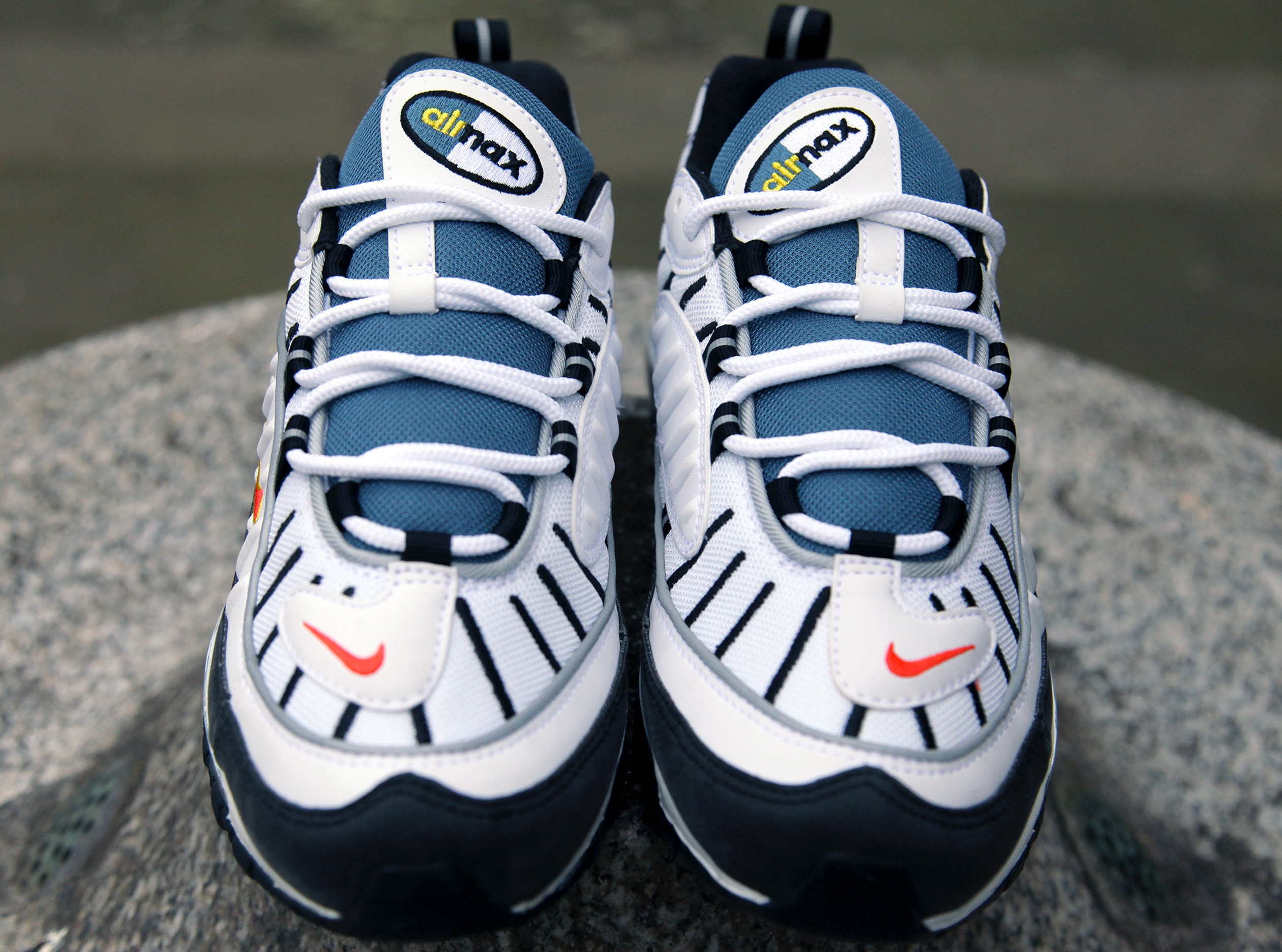 Nike Air Max 98 White Team Orange Metallic Silver