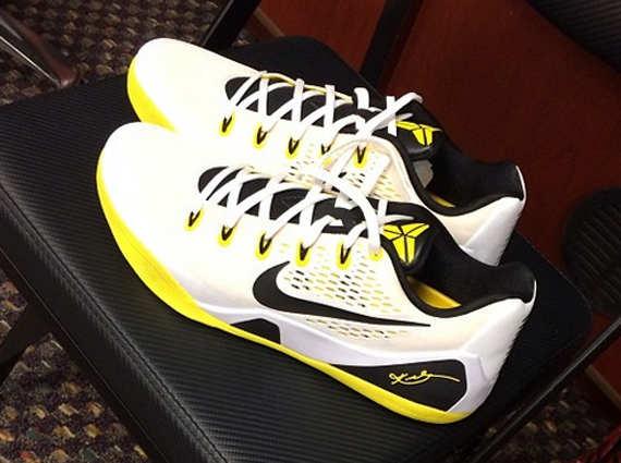 Nike Kobe 9 Em White Yellow Black 1