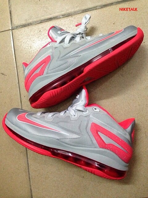 Nike Lebron 11 Low Grey Red 01