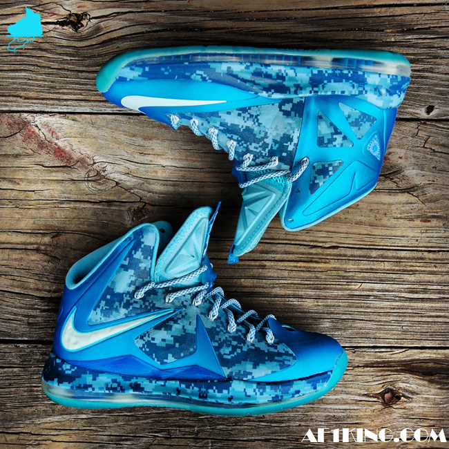 Nike Lebron X Chill Blue Camo 10