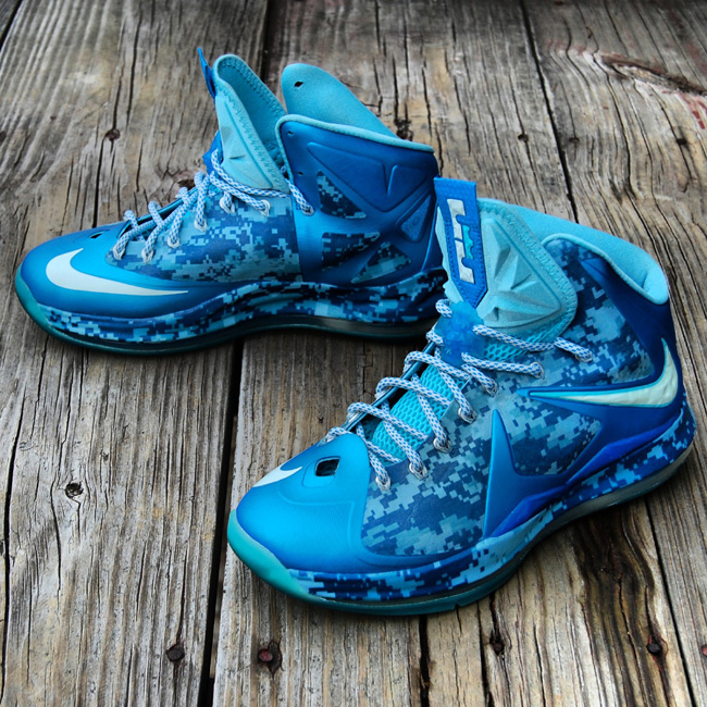 Nike Lebron X Chill Blue Camo 11