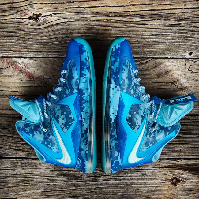 Nike Lebron X Chill Blue Camo 12
