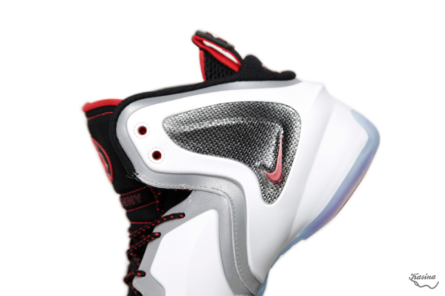 Nike Lil Penny Posite White Reflective Silver Black Challenge Red 4