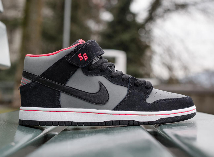 Nike SB Dunk Mid - Black - Grey - Red - SneakerNews.com