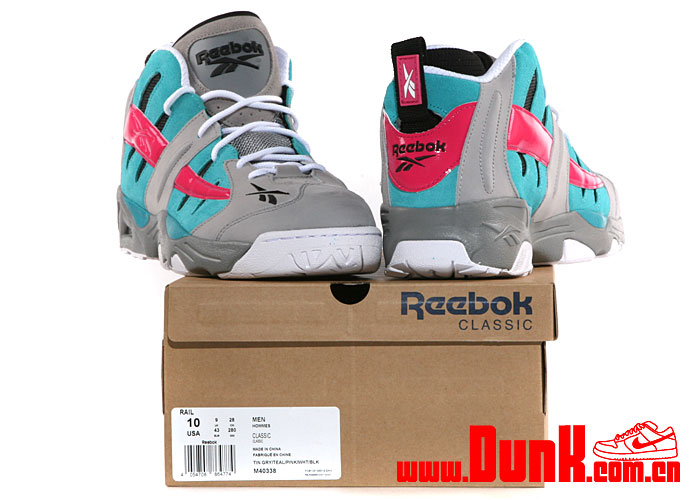 Reebok The Rail Grey Teal Pink 2
