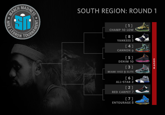 Sneaker News March Madness Nike LeBron Tournament - Round 1 Voting: SOUTH