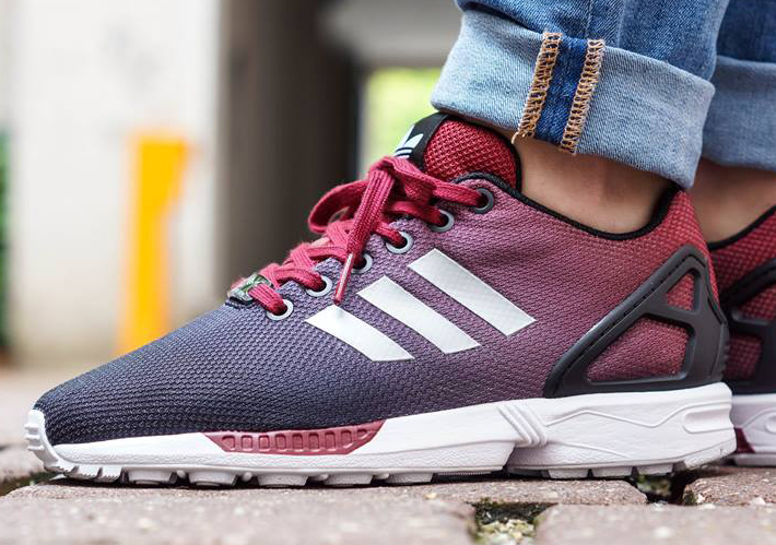 adidas flux red and black