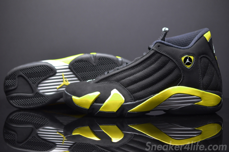 Air Jordan 14 Retro Black Yellow Thunder 2