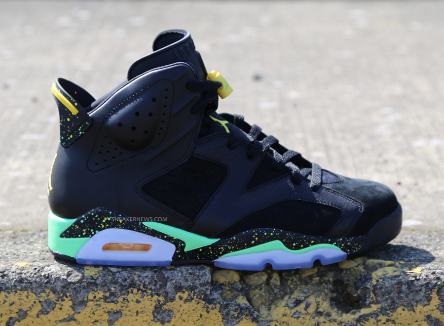 green and yellow jordan 6