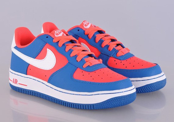 Nike Air Force 1 Low Gs Laser Crimson Blue 01