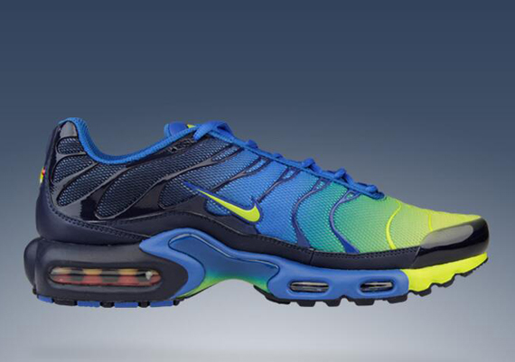 Nike Air Max Plus “Multi-Color Gradient” in Blue, Green, and Yellow