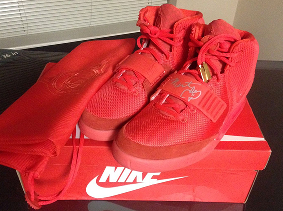 Nike Air 2 "Red October" Autographed by Kanye West - SneakerNews.com