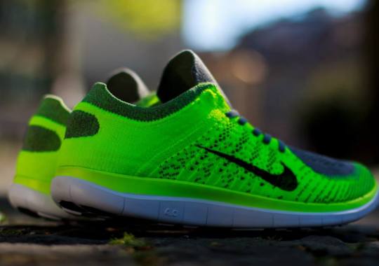 Nike Free 4.0 Flyknit – Volt – Light Charcoal – Black