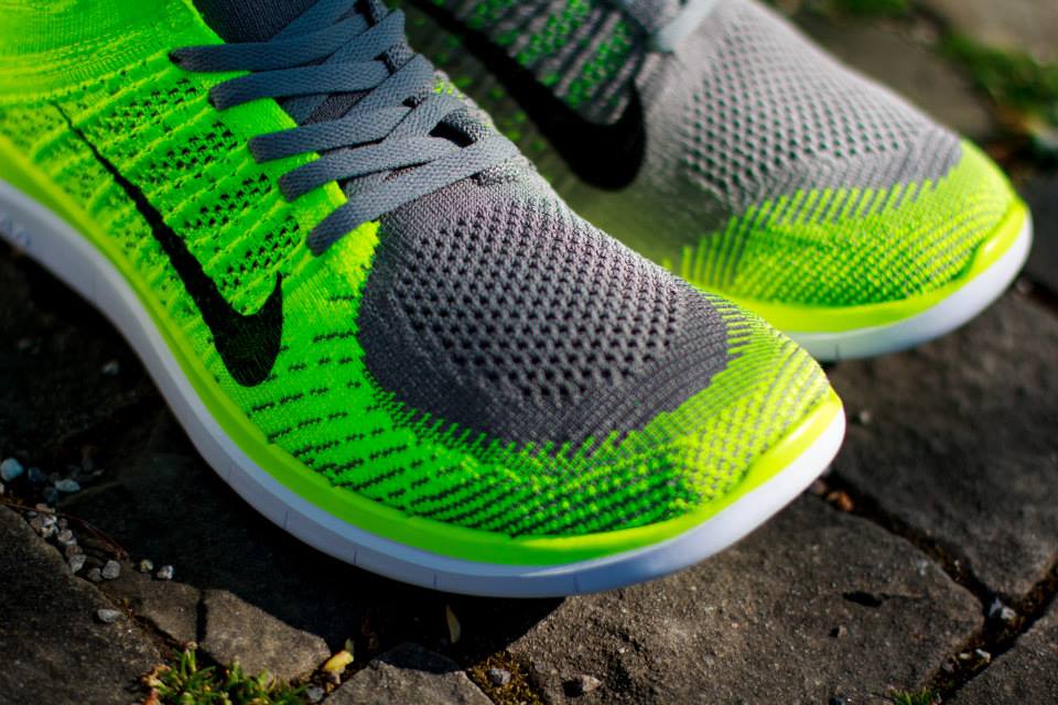 Nike Free 4 Flyknit Volt Light Charcoal Black 04