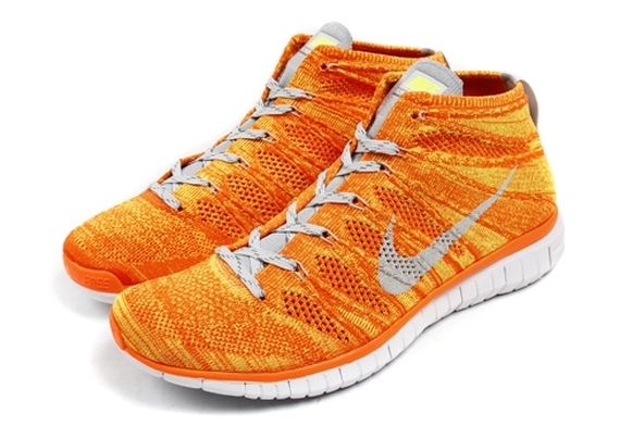 Nike Free Flyknit Chukka Orange Volt 2