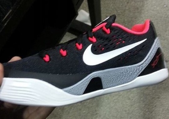 Nike Kobe 9 EM GS – Black – White – Laser Crimson – Wolf Grey