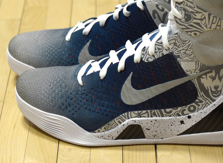 Nike Kobe 9 Elite "UCONN" by Mache Customs for Geno Auriemma