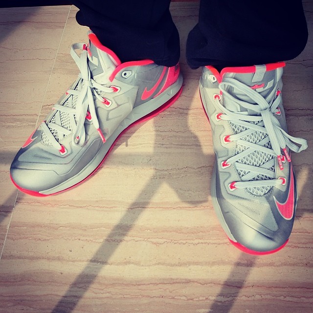 Nike Lebron 11 Low Light Base Grey Laser Crimson 01