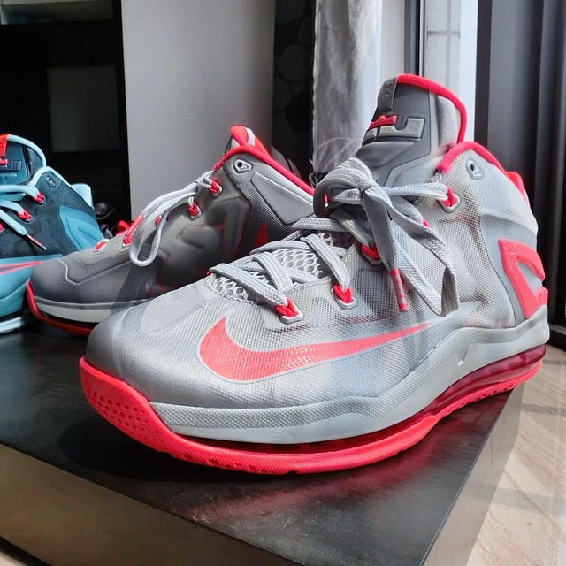 Nike Lebron 11 Low Light Base Grey Laser Crimson 05