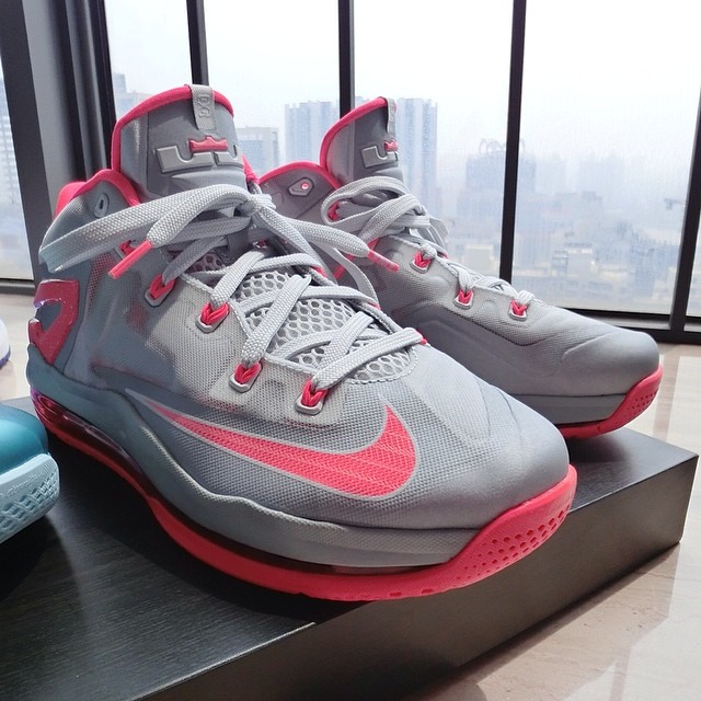 Nike Lebron 11 Low Light Base Grey Laser Crimson 06