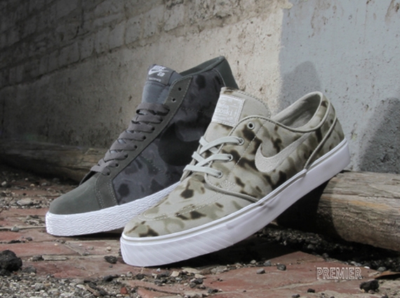 Camo nike cheap sb shoes