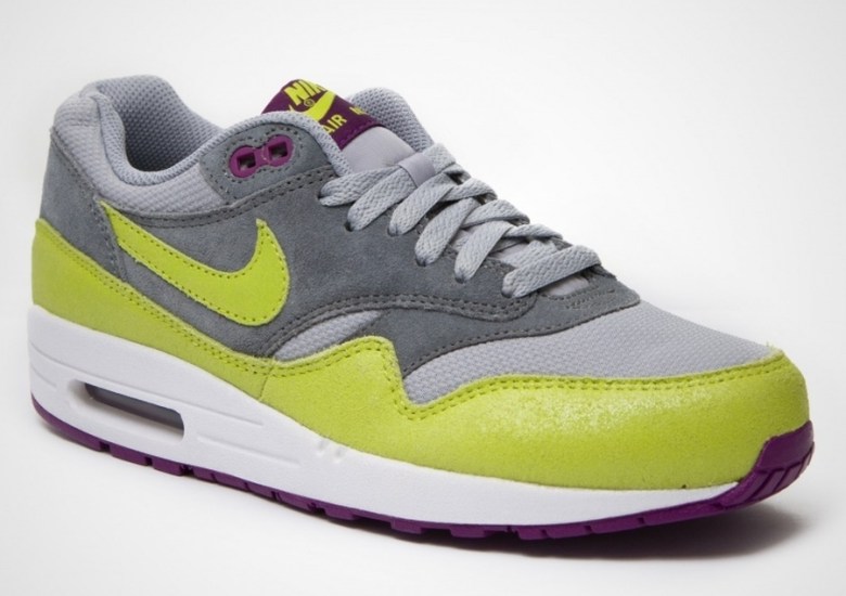 Nike Women’s Air Max 1 – Grey – Lime Green