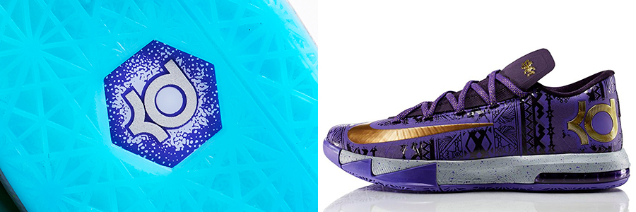 What The Kd 6 Left Shoe Outsole Logo Bhm