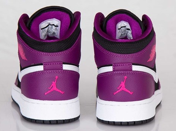 Air Jordan 1 Mid Gs Bright Grape Vivid Pink 05