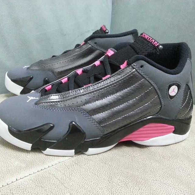 Air Jordan 14 Gs Grey Pink 02