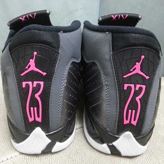 Air Jordan 14 Gs Grey Pink 05