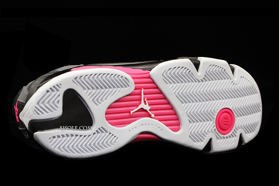 Air Jordan 14 Gs Grey Pink White 01
