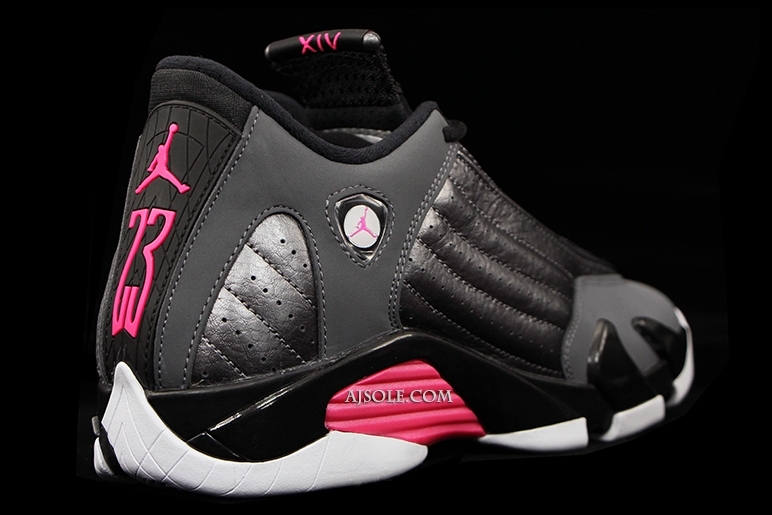Air Jordan 14 Gs Grey Pink White 04