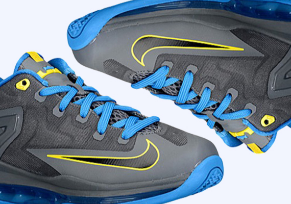 Nike LeBron 11 Low GS – Dark Grey – Black – Photo Blue – Tour Yellow