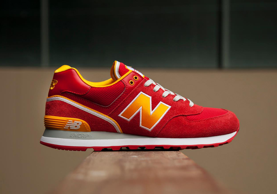 new balance 574 red and yellow