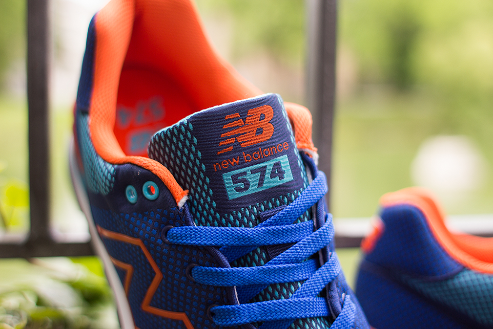 New Balance 574 Woven Blue Orange 03