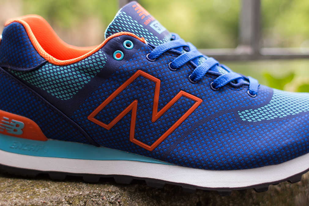 New Balance 574 Woven Blue Orange 04
