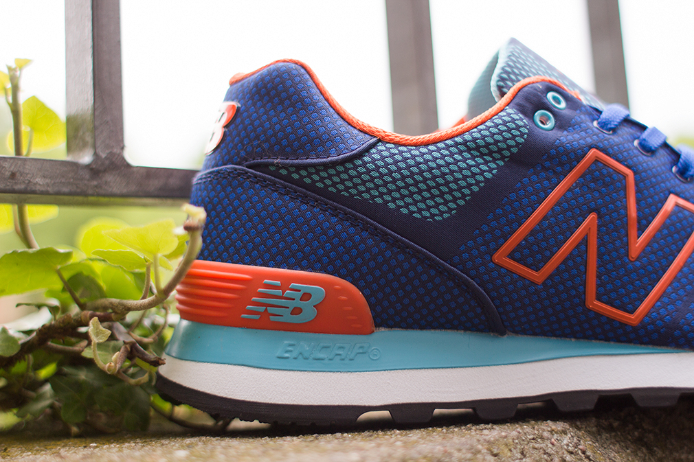 New Balance 574 Woven Blue Orange 05