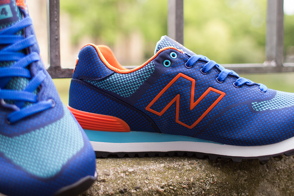 New Balance 574 Woven Blue Orange 07