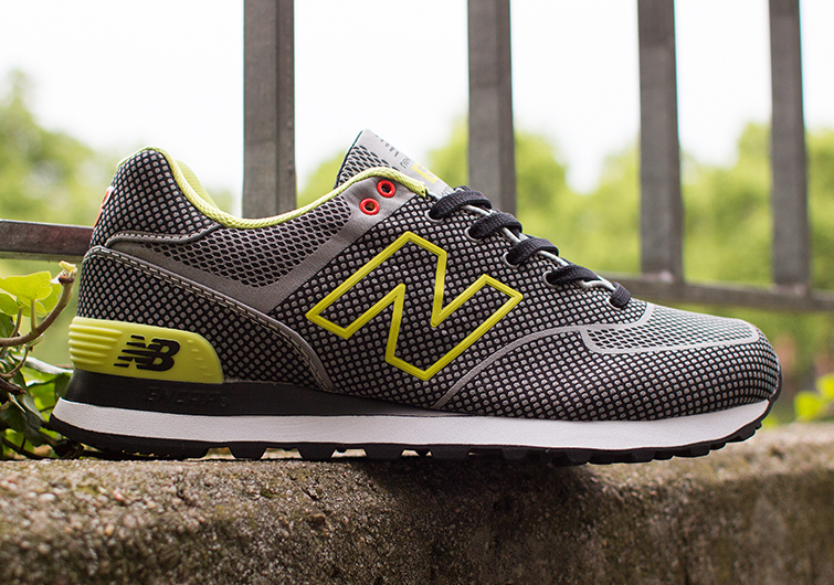 New Balance 574 "Woven" - Grey - Yellow - Red