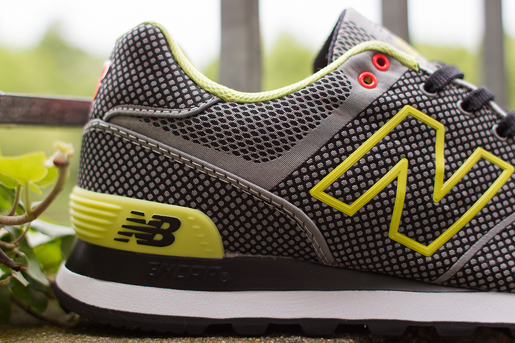 New Balance 574 Woven Grey Yellow Red 04