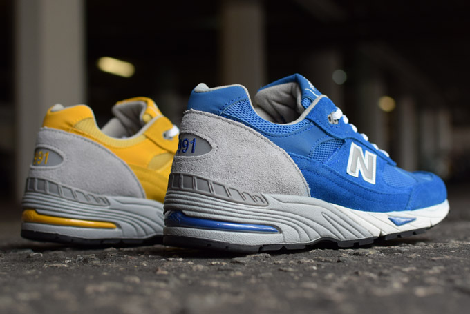 New Balance 991 Royal Blue Yellow Grey Suede Pack 05